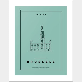 Brussels Minimal Poster Posters and Art